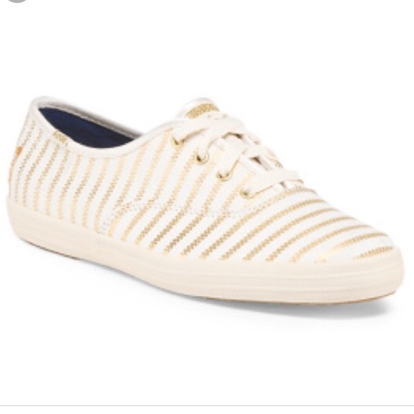 keds white and gold